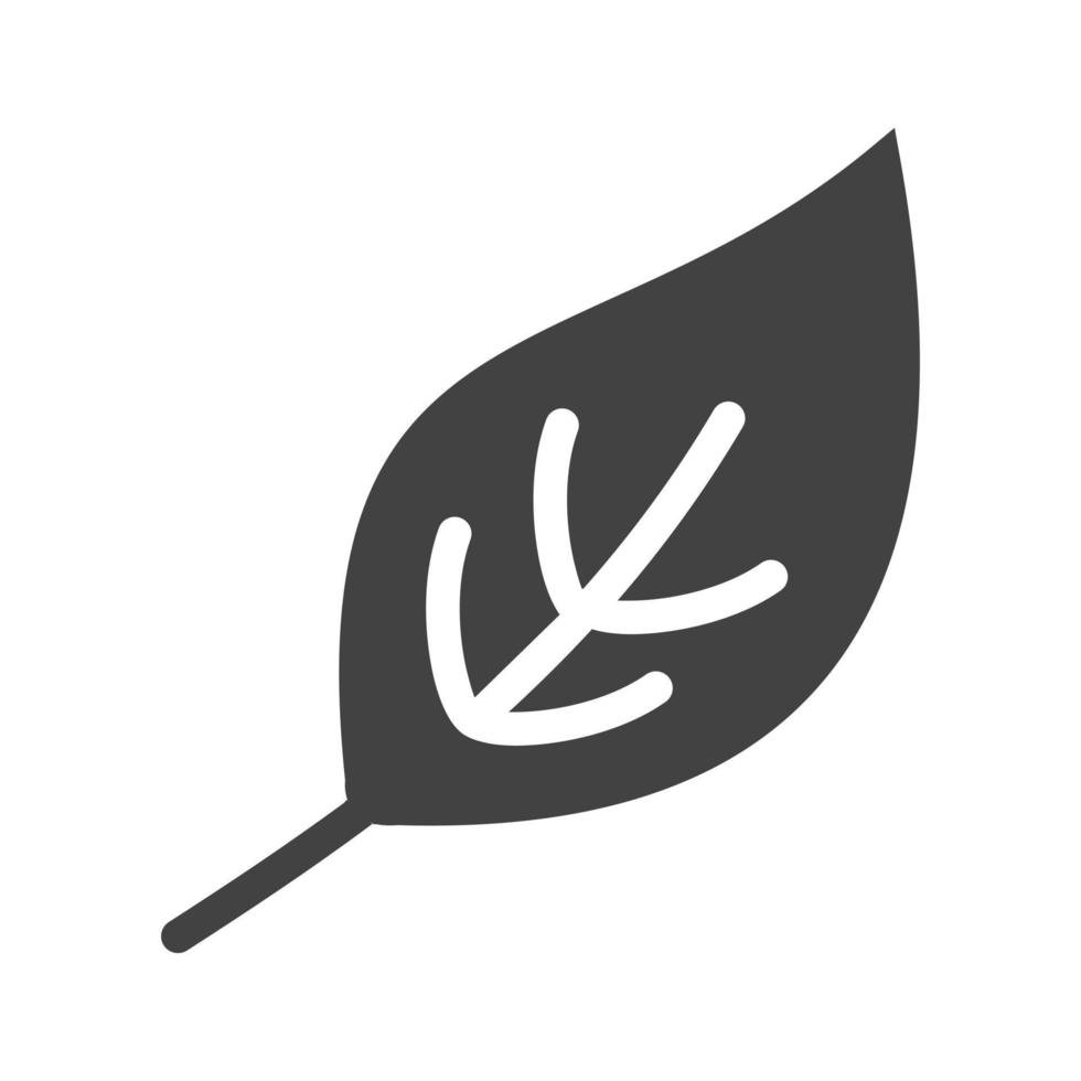 Leaf Glyph Black Icon vector