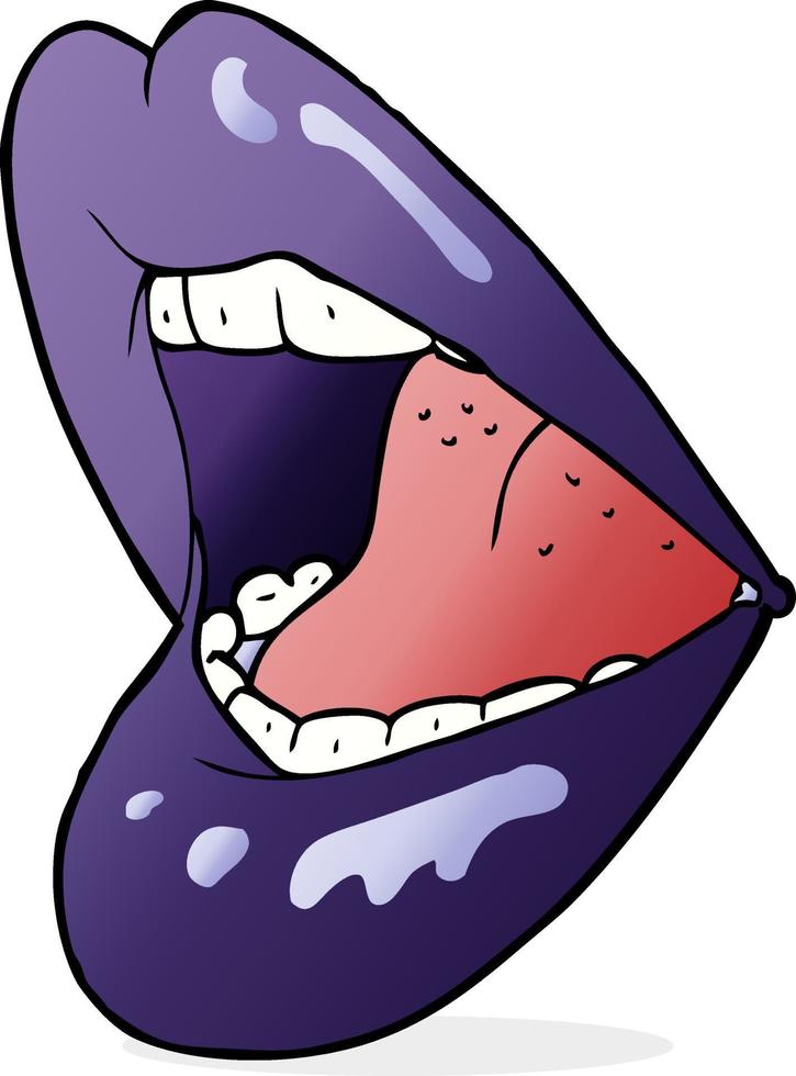 cartoon open mouth vector