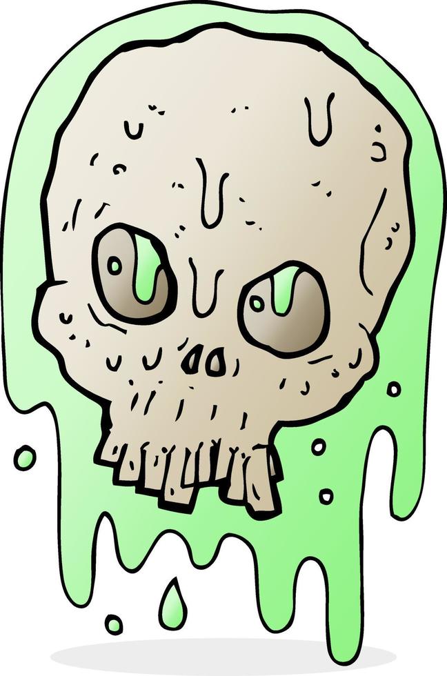 cráneo viscoso de dibujos animados vector