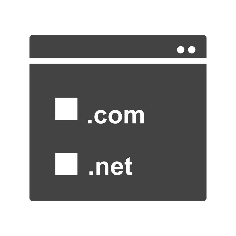 Domain Registration Glyph Black Icon vector