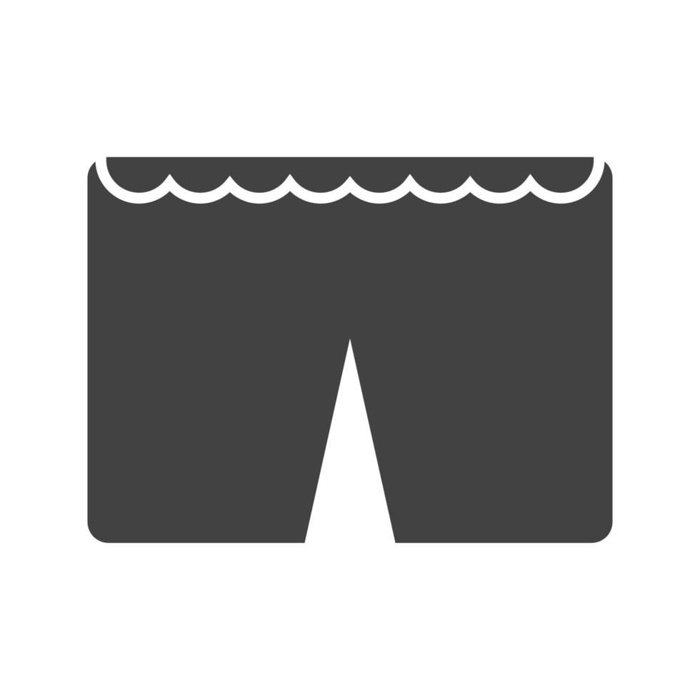 Baby Shorts Glyph Black Icon vector