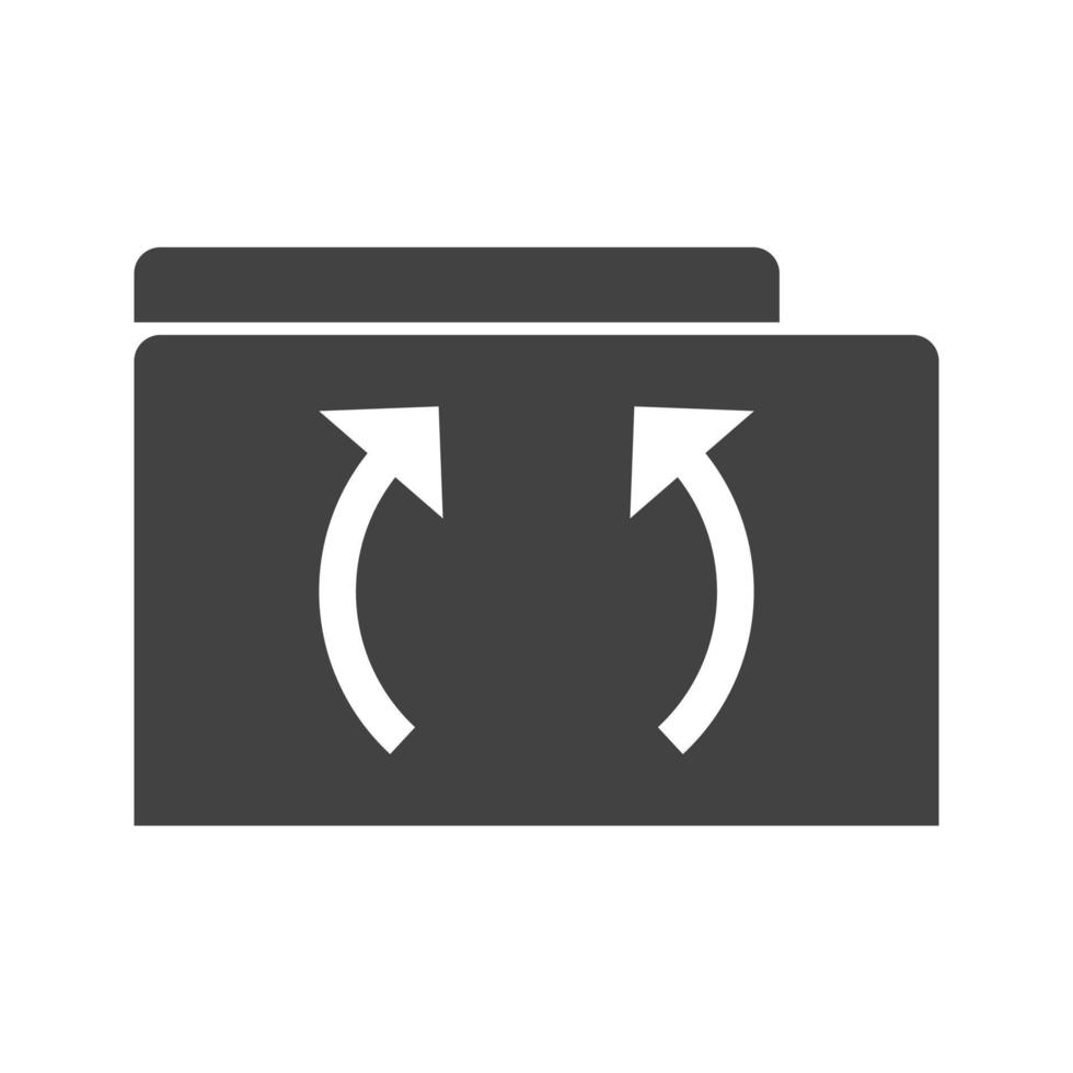File Management Glyph Black Icon vector