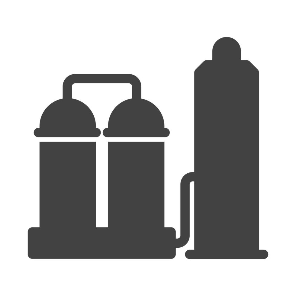 Refinery Glyph Black Icon vector