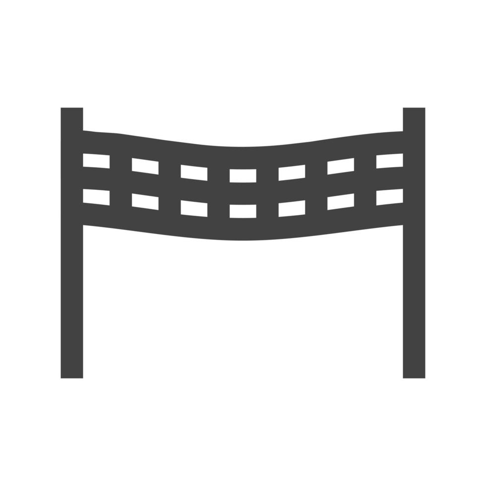 Finish Line Glyph Black Icon vector