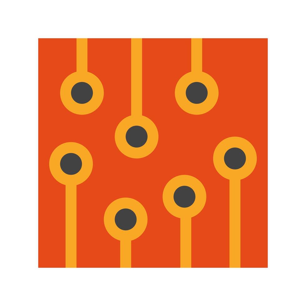 Circuit Flat Multicolor Icon vector