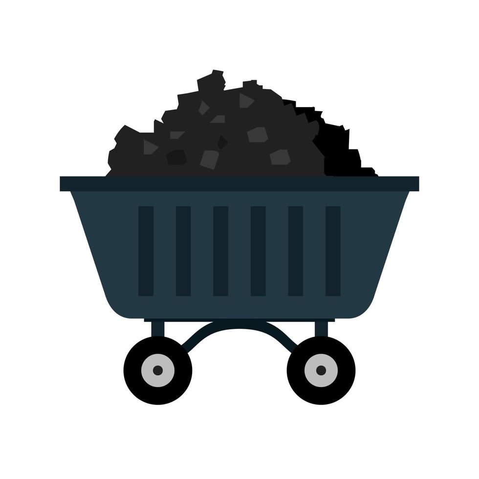 Coal Mine Flat Multicolor Icon vector