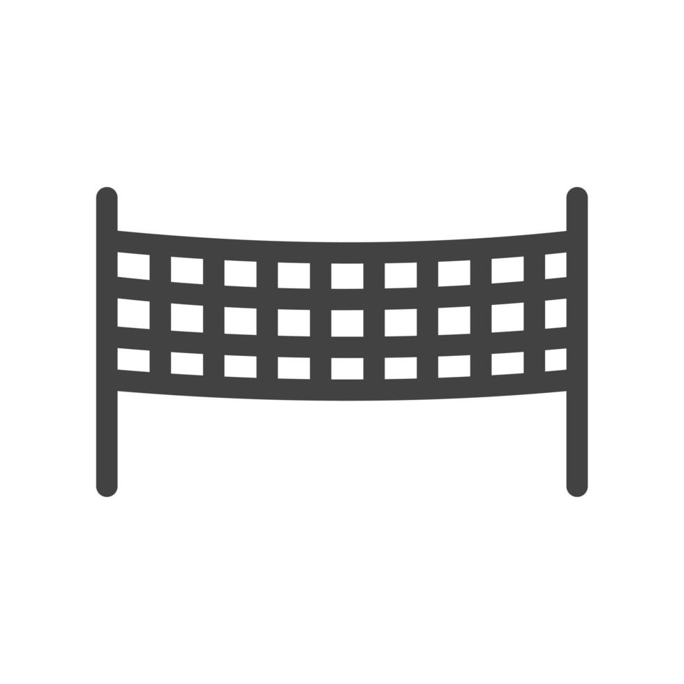 Vollyball Net Glyph Black Icon vector