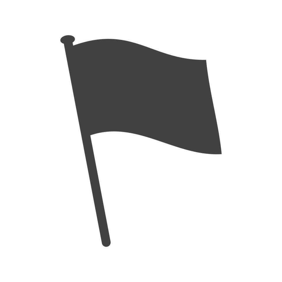 Flag Glyph Black Icon vector