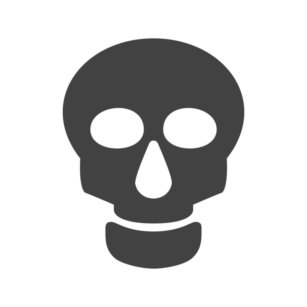 Skull Glyph Black Icon vector