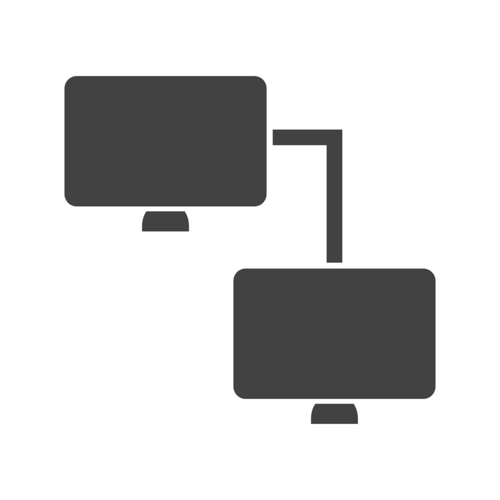 Connected Systems I Glyph Black Icon vector