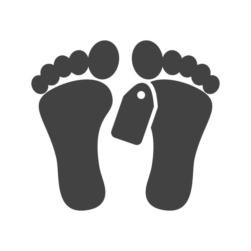 Dead Body Glyph Black Icon vector