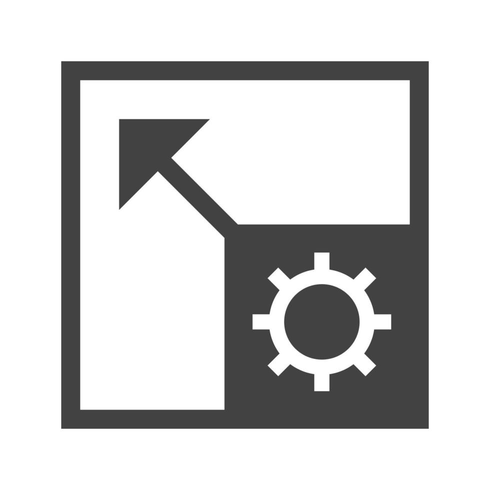 Scalable System Glyph Black Icon vector