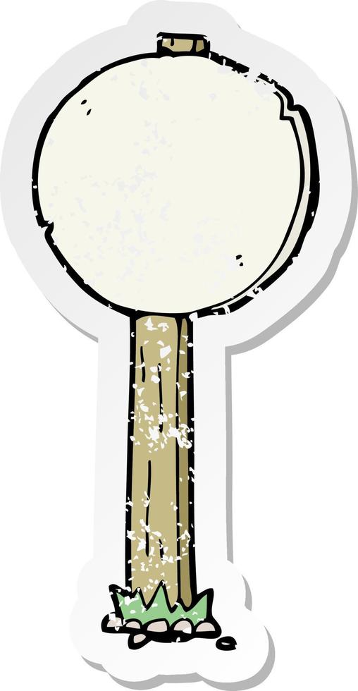retro distressed sticker of a cartoon sign post vector