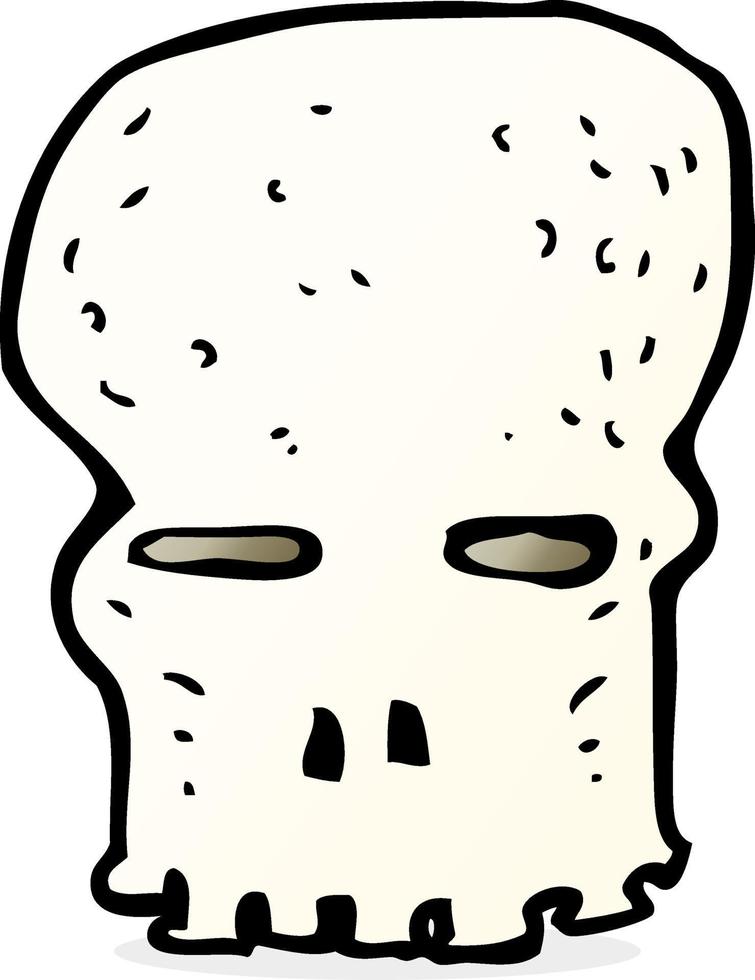 cartoon spooky skull vector