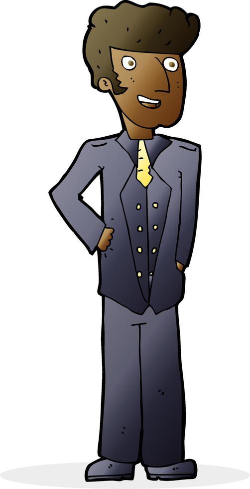 cartoon upperclass man vector