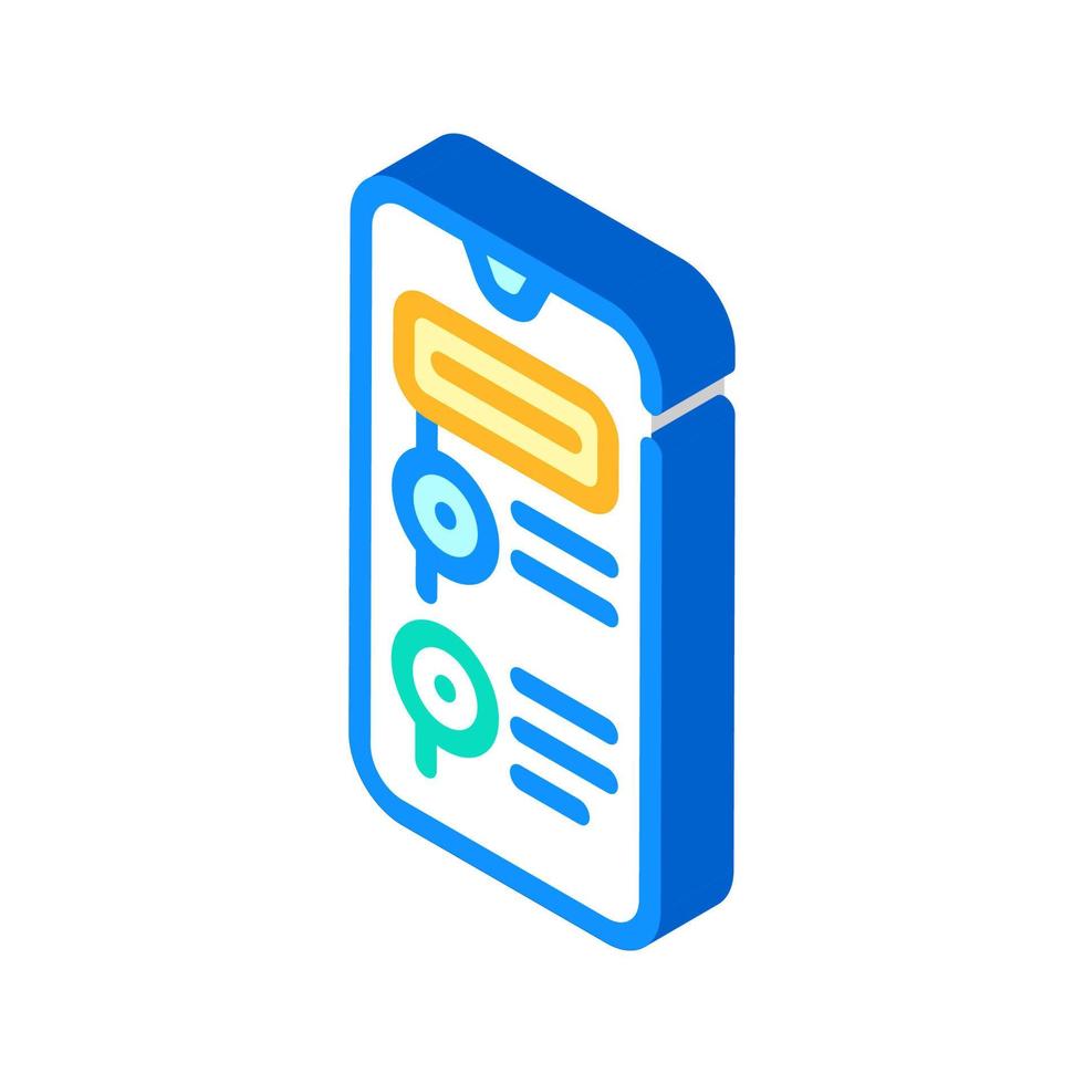 app for time management isometric icon vector illustration