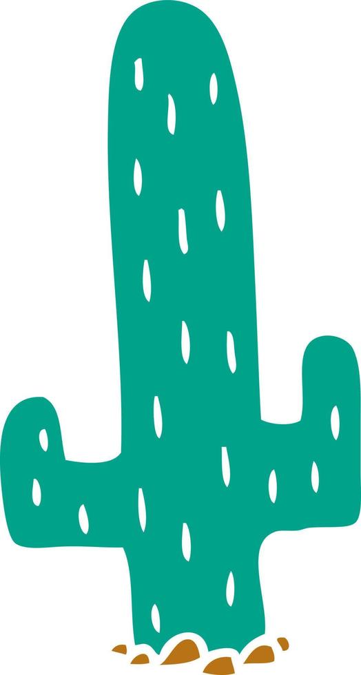 cartoon doodle of a cactus vector