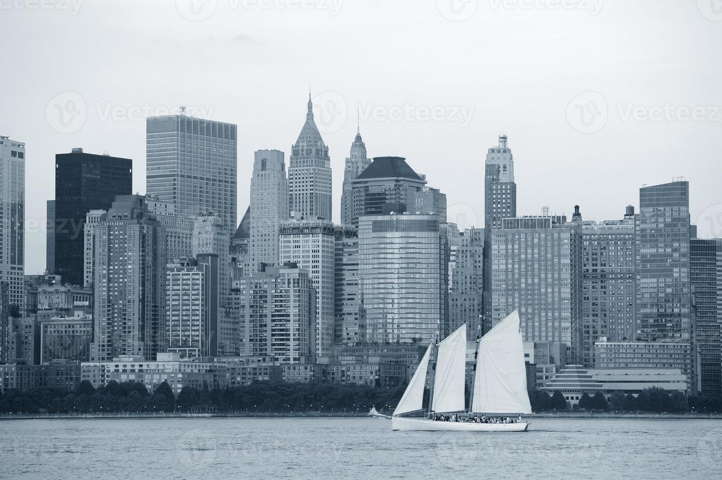 New York City Manhattan black and white photo