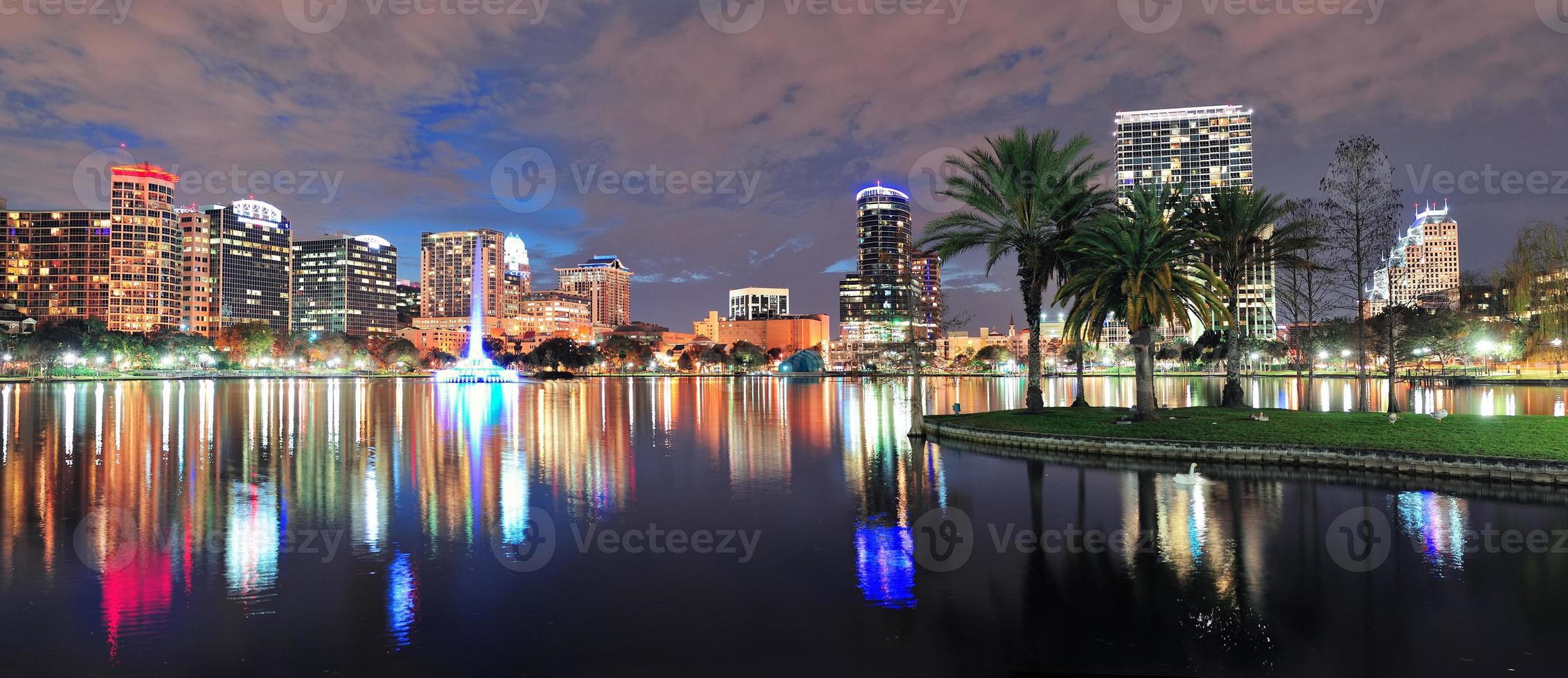 Orlando night panorama photo