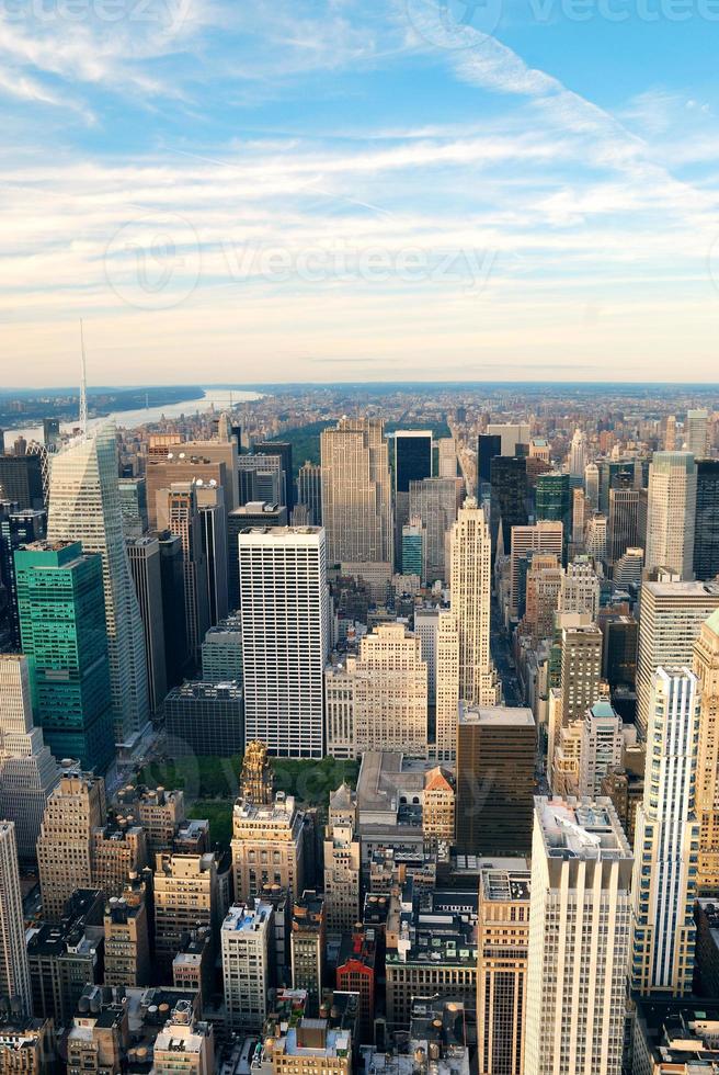 horizonte de manhattan de la ciudad de nueva york foto