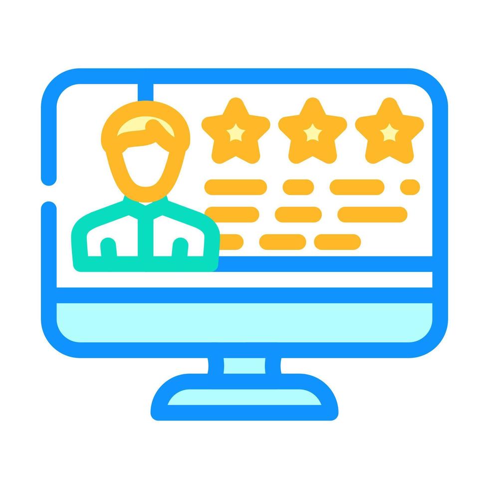 review colleague color icon vector illustration