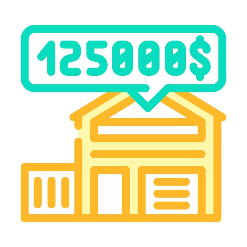 house price color icon vector illustration