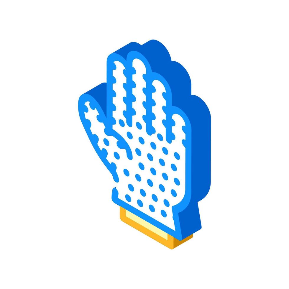 glove groomer isometric icon vector illustration color