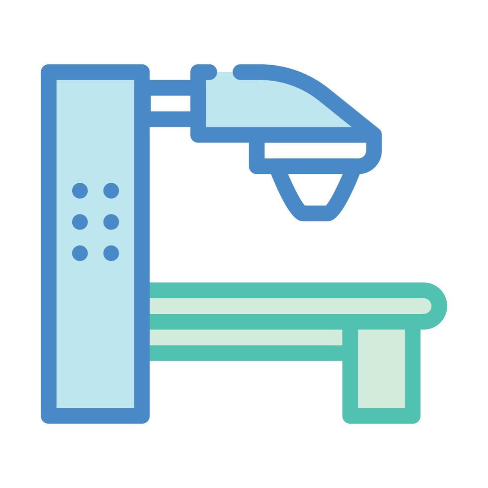 radiation therapy machine color icon vector illustration