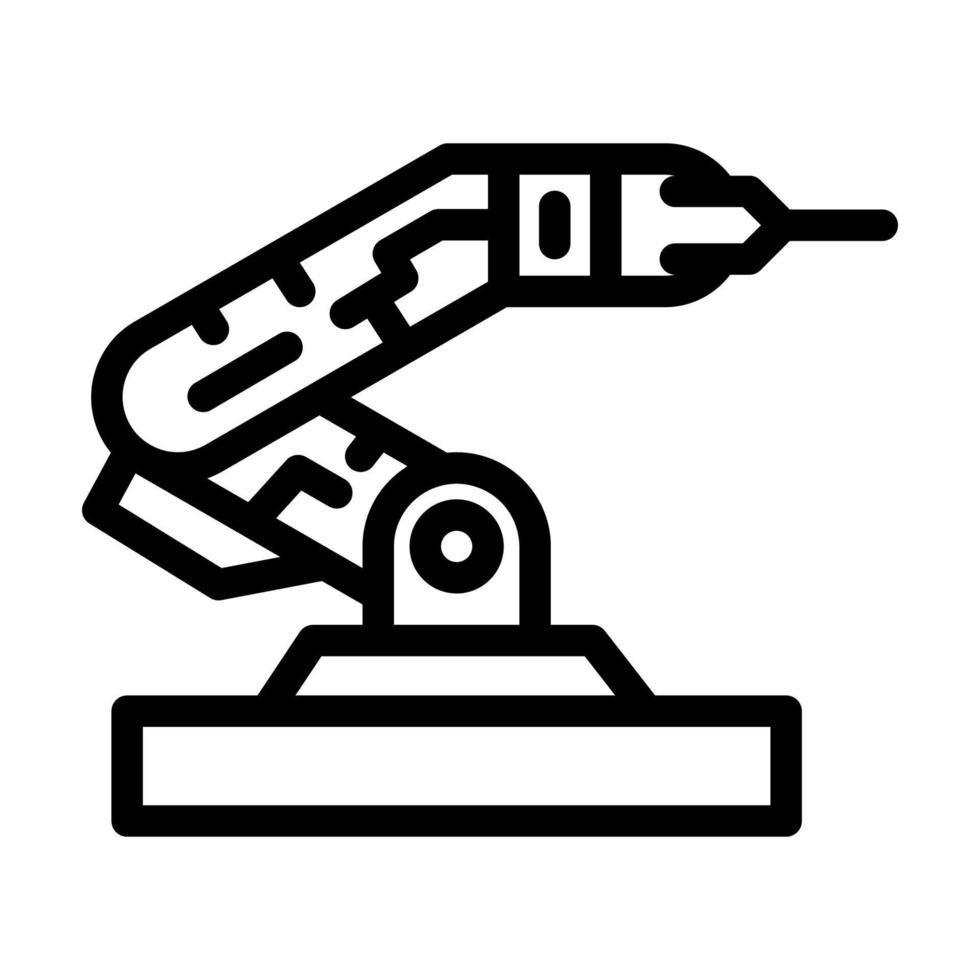 robohand technology line icon vector illustration