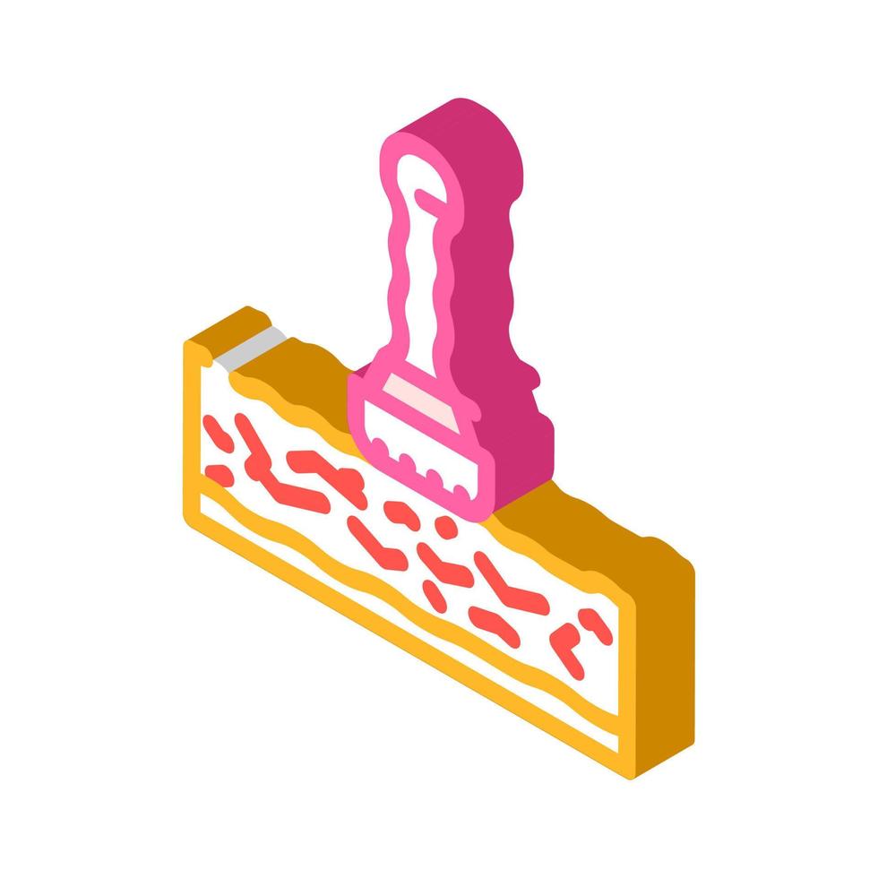 laser removal of blood vessels isometric icon vector illustration