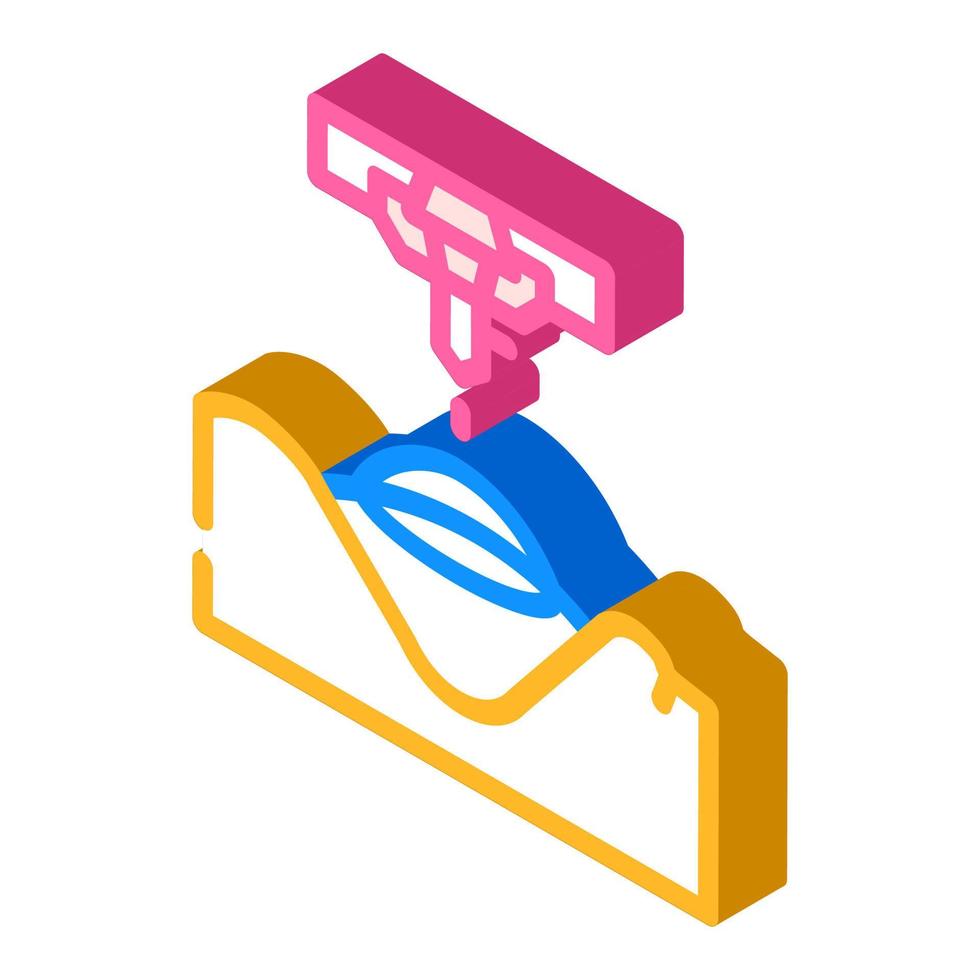 laser correction ophthalmology isometric icon vector illustration