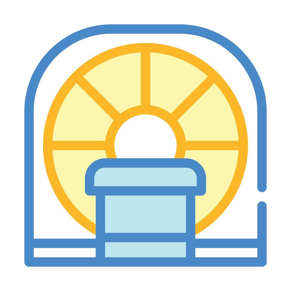 mri medical machine color icon vector illustration