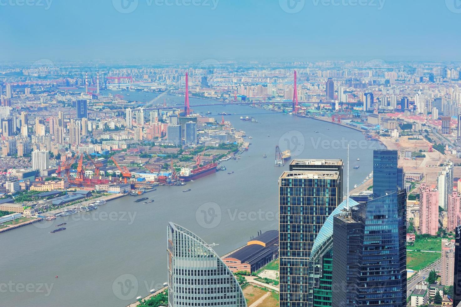 Shanghai aerial in the day photo