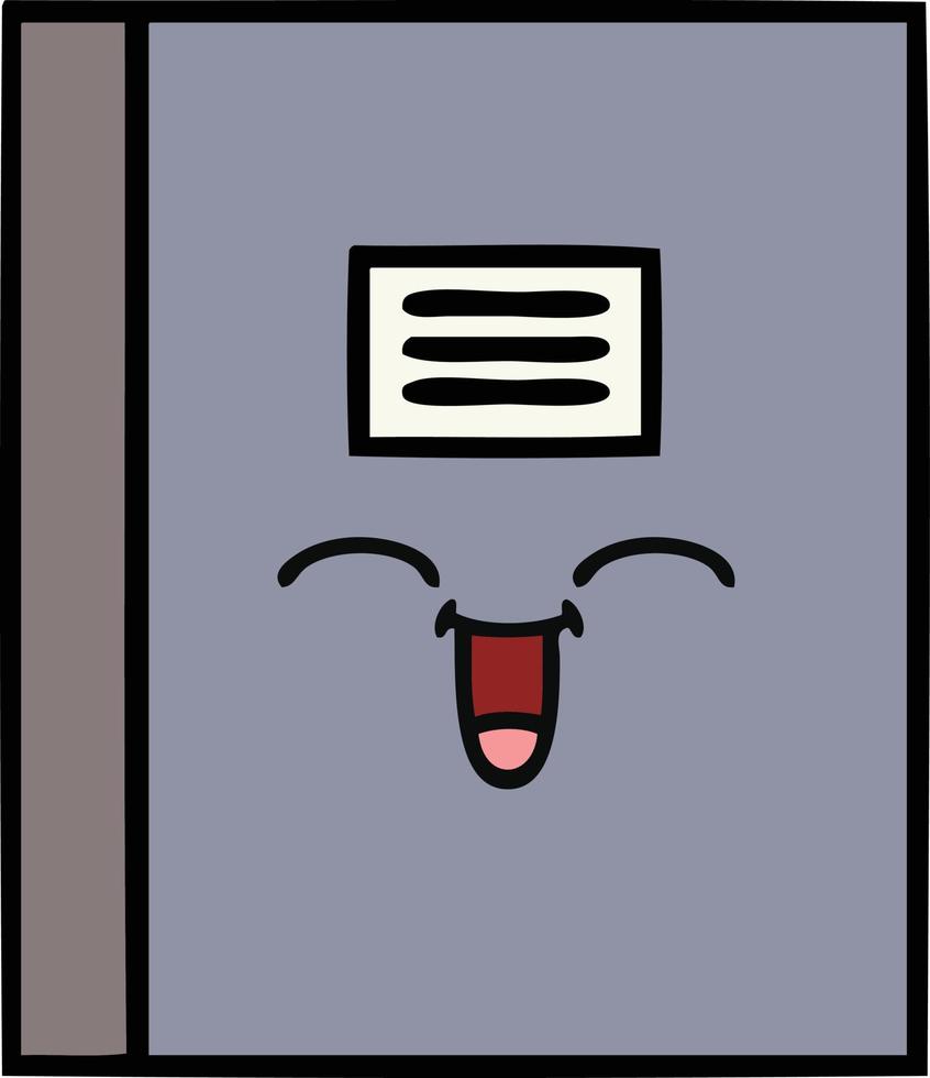 cute cartoon notebook vector