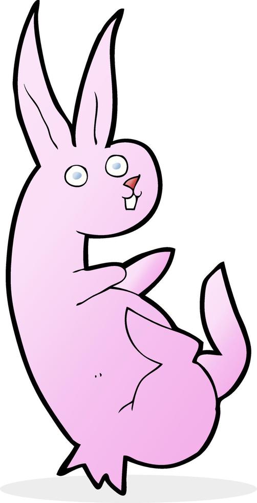 cue cartoon rabbit vector