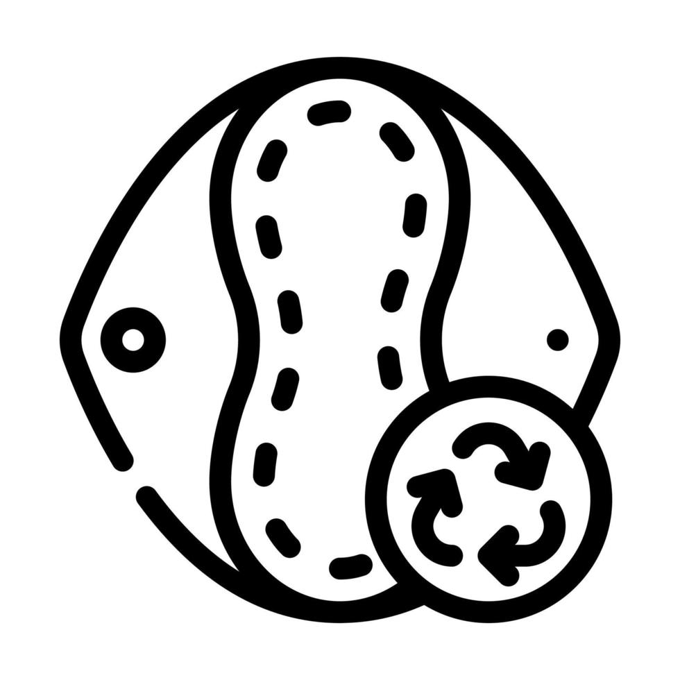 reusable pad zero waste line icon vector illustration