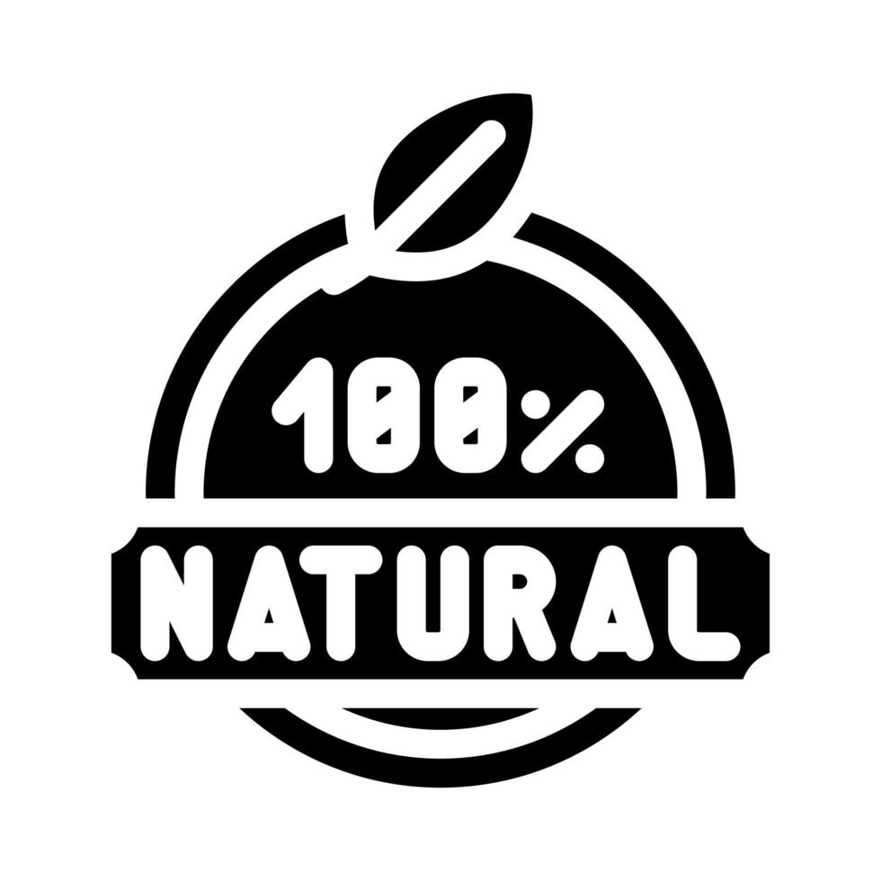 natural cosmetic symbol glyph icon vector illustration