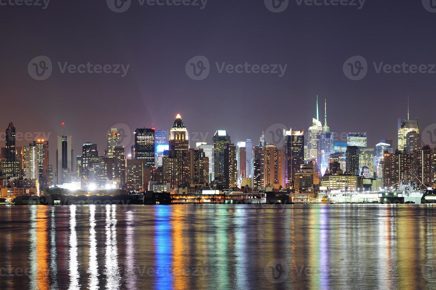 New York City Manhattan midtown at night photo