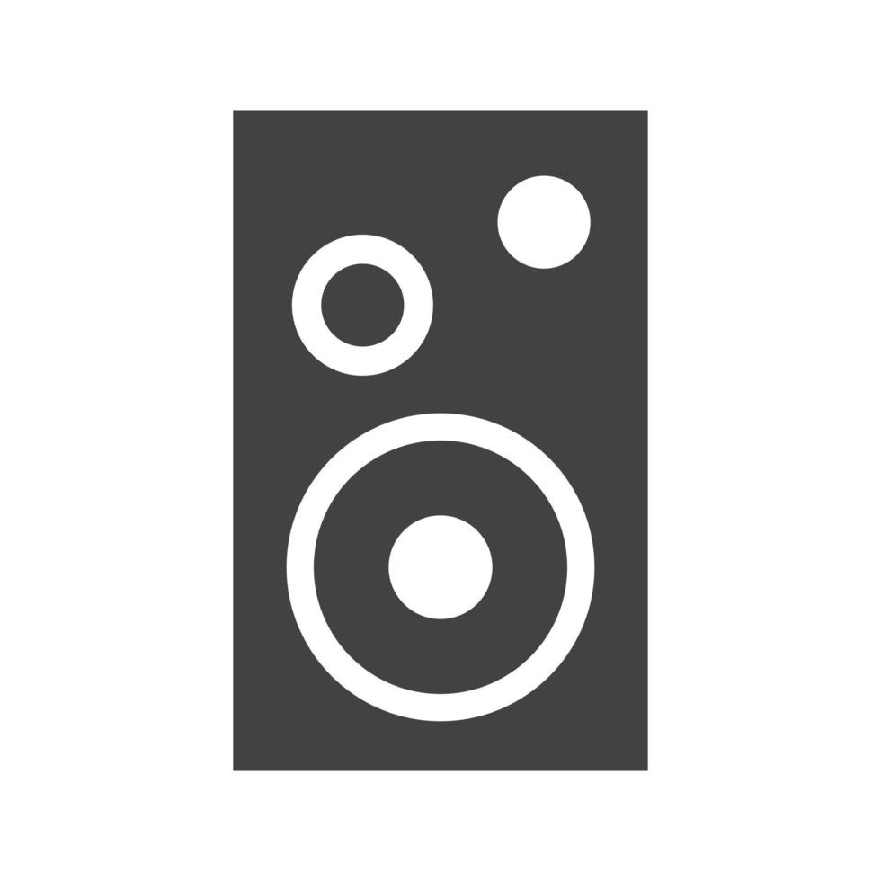 Single Speaker Glyph Black Icon vector
