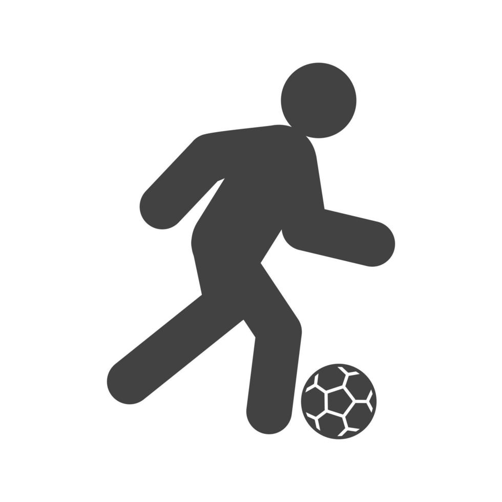 icono de glifo de fútbol negro vector