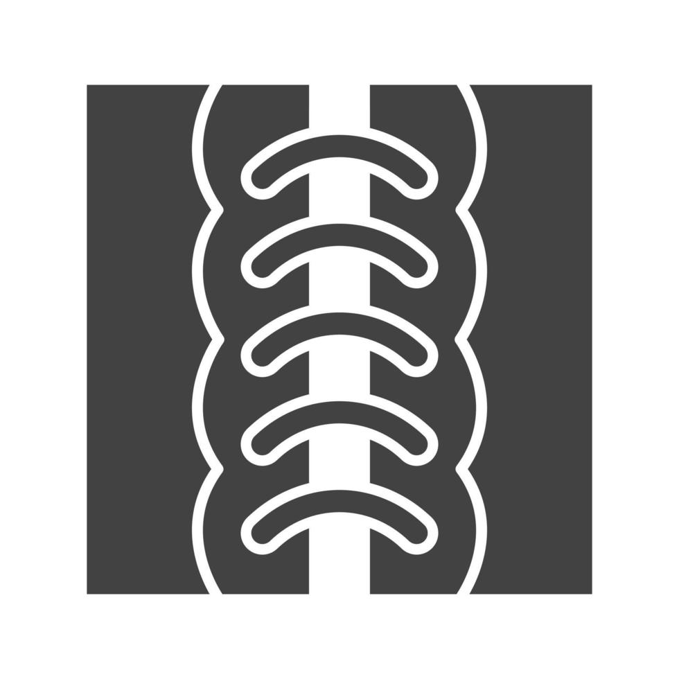 Seam Stitching Glyph Black Icon vector