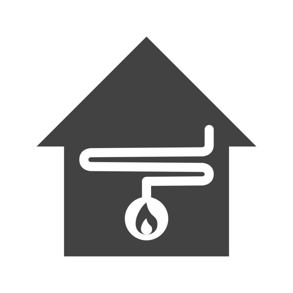 Heating System Glyph Black Icon vector