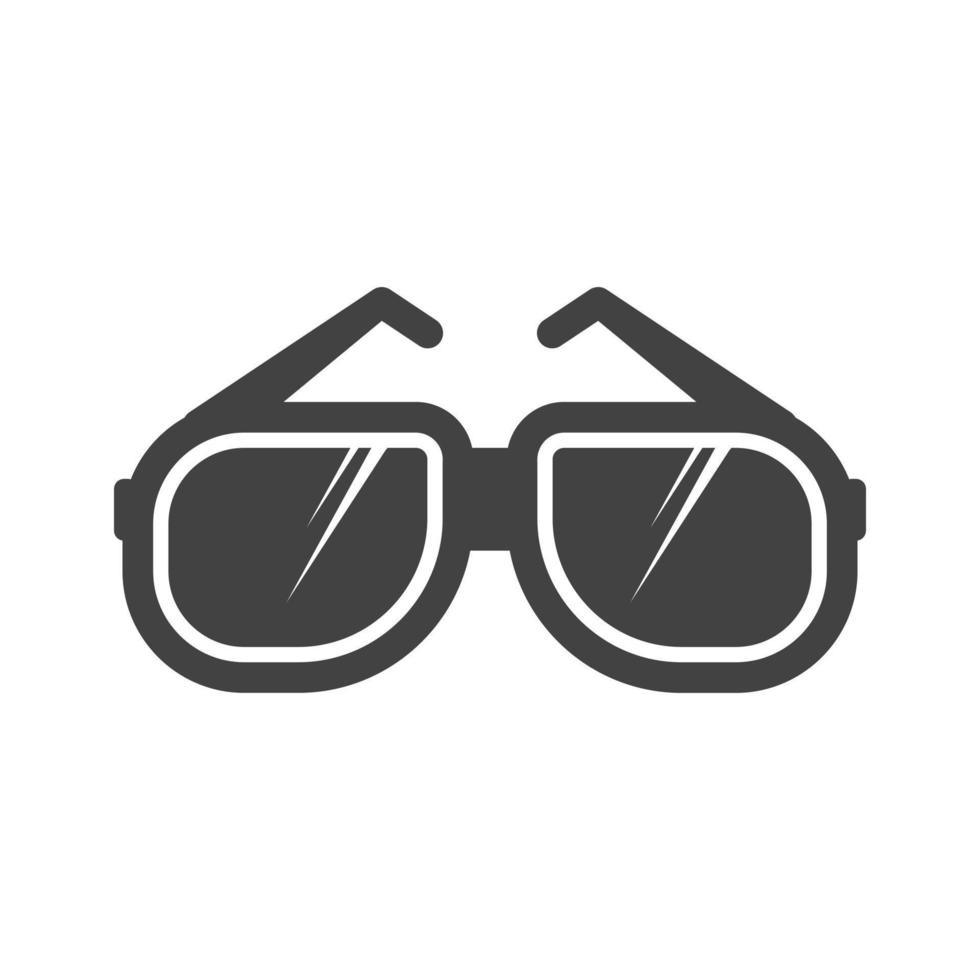 Glasses Glyph Black Icon vector