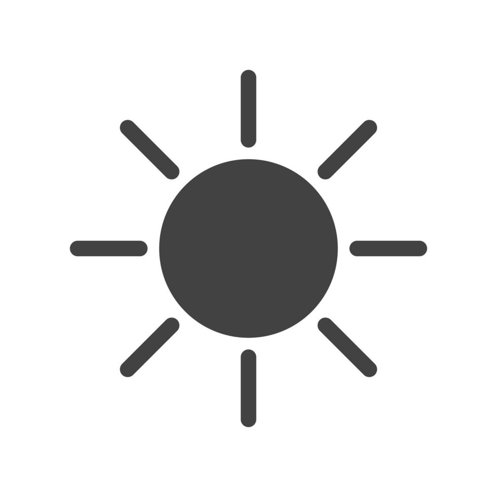 Sunny Weather Glyph Black Icon vector