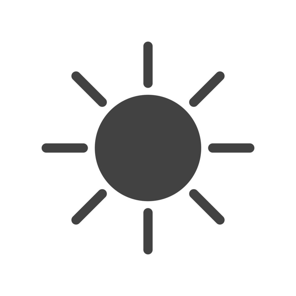 Sunny Weather Glyph Black Icon vector