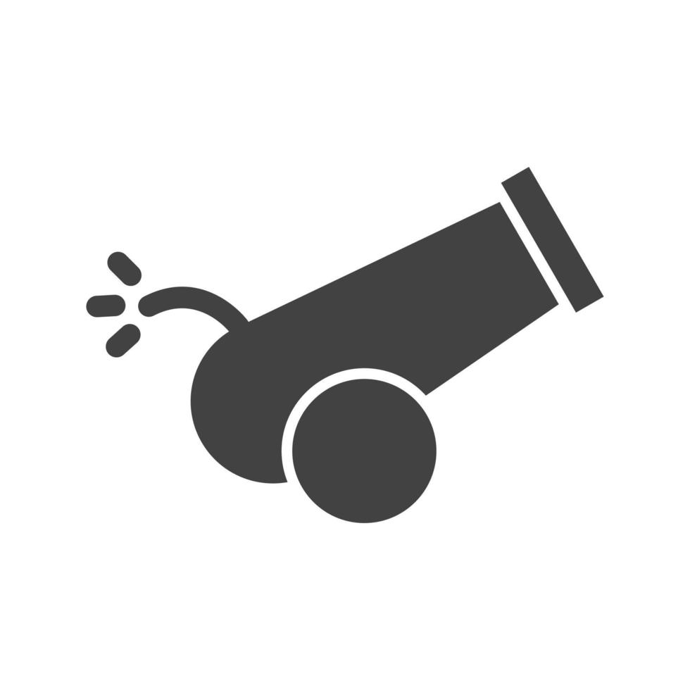 Cannon Glyph Black Icon vector