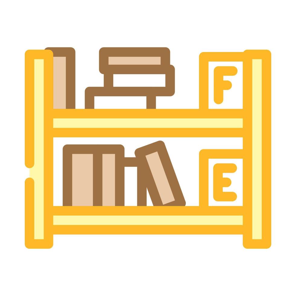 library shelf color icon vector illustration