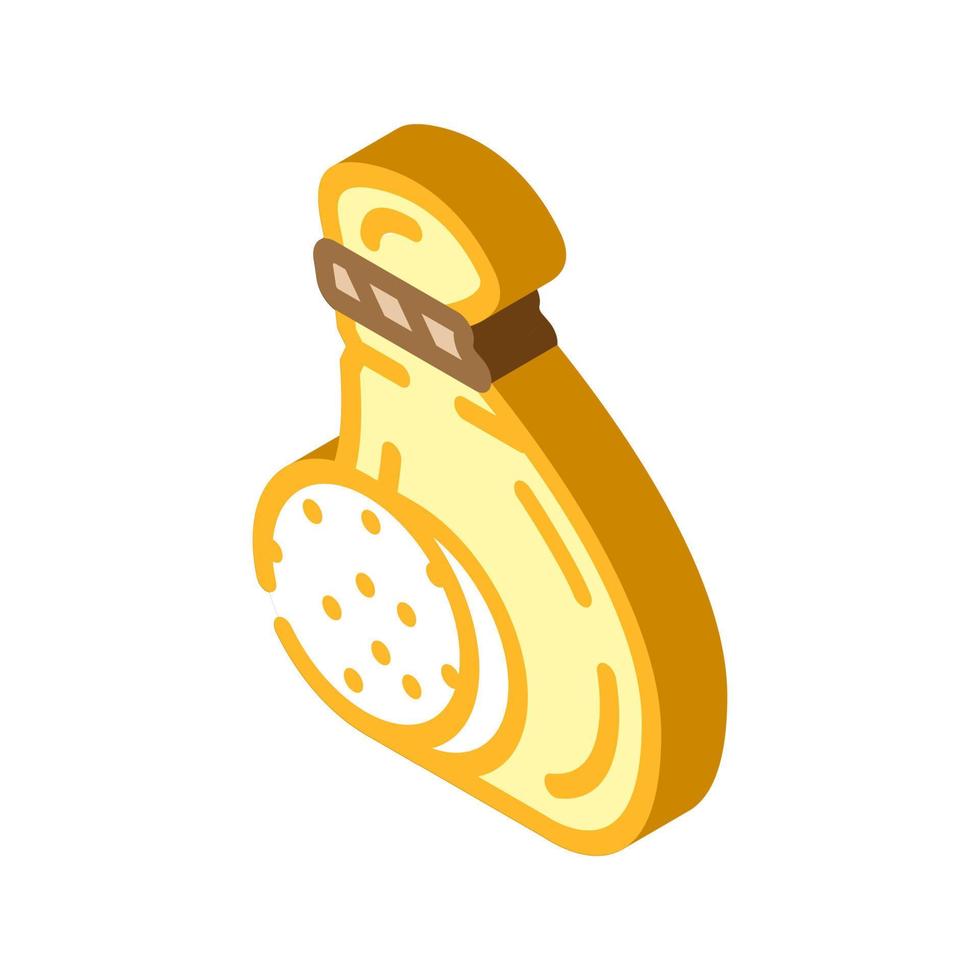 provolone cheese isometric icon vector illustration