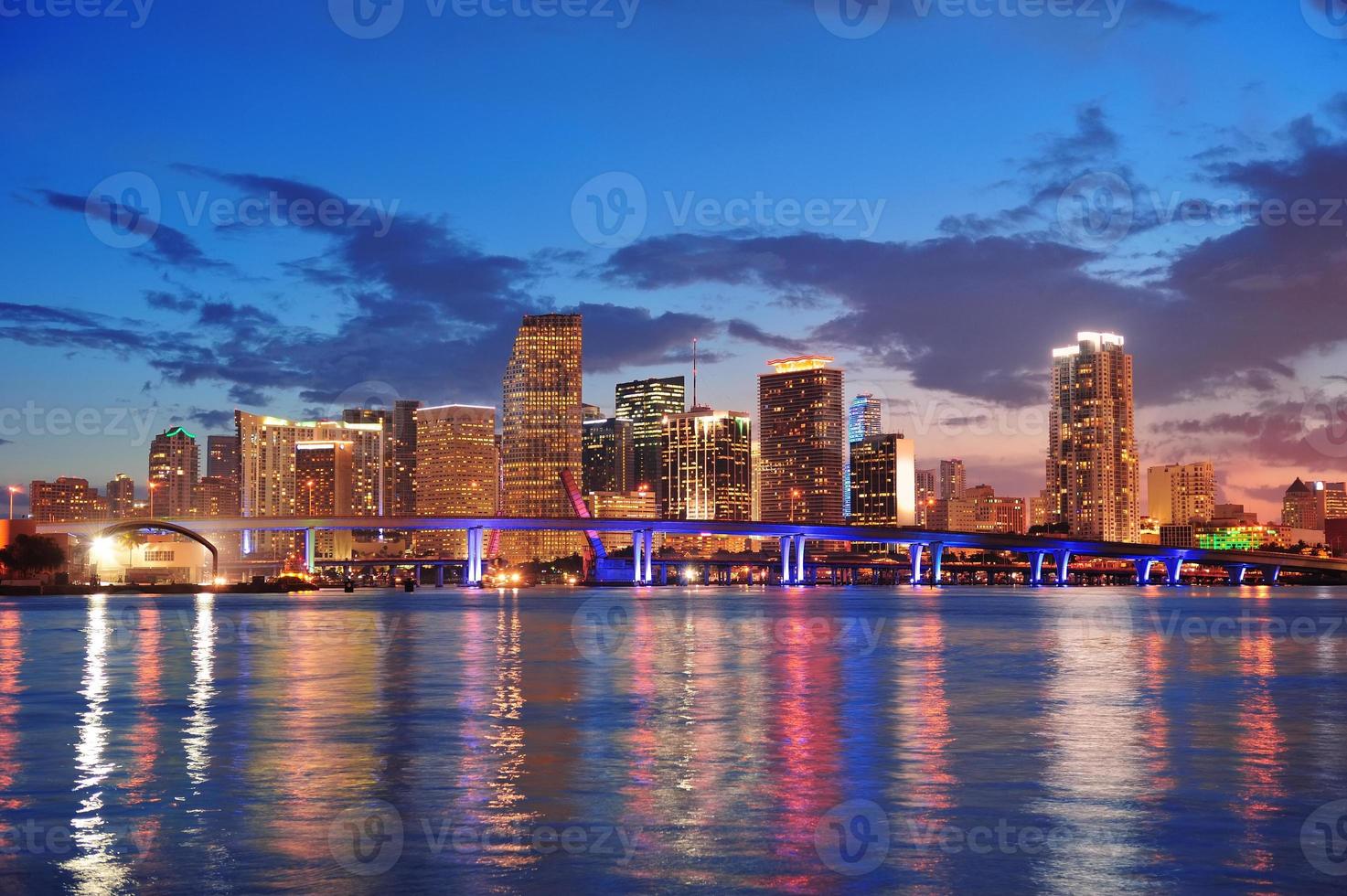 Miami night scene photo