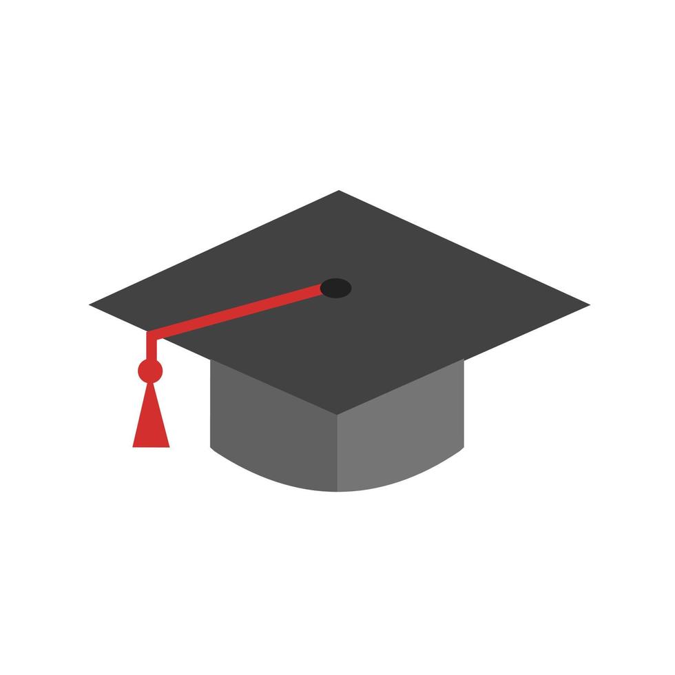 Graduate Cap I Flat Multicolor Icon vector